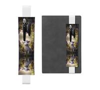 Porte-stylo en cuir marque-page GGNKDL Little Sheep in the Vineyard Pattern for Hardcover Journals, agendas, planners - Sangle réglable