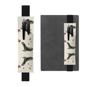 Porte-stylo en cuir marque-page GGNKDL motif lézard attrape-papillons pour journaux, agendas, planificateurs - Pochette à sangle réglable
