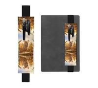 Porte-stylo en cuir marque-page GGNKDL Petite souris dans le champ de blé pour journaux, agendas, planificateurs - Pochette à sangle réglable