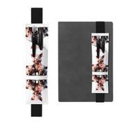 Porte-stylo en cuir marque-page GGNKDL Trois jolis petits cochons pour journaux, agendas, planificateurs - Pochette à sangle réglable, Noir , Taille unique