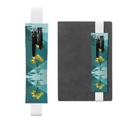 Porte-stylo en cuir marque-page LLKGOT Belle impression Midsummer pour journaux, agendas, planificateurs - Sangle réglable