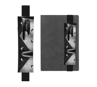 Porte-stylo en cuir marque-page LLKGOT chiot et papillon imprimé ombre pour journaux, agendas, planificateurs - Sangle réglable