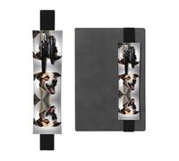 Porte-stylo en cuir marque-page LLKGOT The Dog is Growling Impression pour journaux, agendas, planificateurs - Pochette à sangle réglable