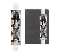 Porte-stylo en cuir marque-page LLKGOT The Dog is Growling Impression pour journaux, agendas, planificateurs - Pochette à sangle réglable