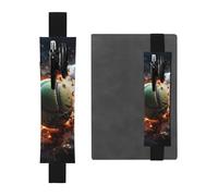 Porte-stylo en cuir noir avec bande élastique réglable de 21,1 à 4,6 cm - Motif MJHKXLJ Lightning Fever Tennis - Pour ordinateur portable, agenda, journal intime