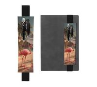 Porte-stylo en cuir noir avec bande élastique réglable de 21,1 à 4,6 cm pour carnets, agendas, manuels, planificateurs