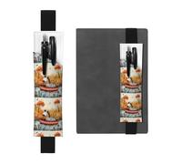 Porte-stylo en cuir noir avec inscription « WZYWHJ Little Zebra on the Boat » - Bande élastique en cuir PVC de qualité supérieure pour cahiers, journaux et planificateurs