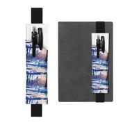 Porte-stylo en cuir noir avec inscription « WZYWHJ Shining Snow » - Bande élastique en cuir PVC de qualité supérieure pour cahiers, journaux et planificateurs