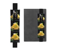 Porte-stylo en cuir noir - Marque-page YYHWHJDE Sweet and Sour - Tranches de citron - Bande élastique réglable de 21,1 à 4,6 cm - Pour cahiers, agendas, manuels et planificateurs