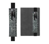 Porte-stylo en cuir noir MJHKXLJ Mathématiques Géométrie Geek Calculus Bande élastique réglable 21,1 à 4,6 cm pour cahiers agendas Journal couverture rigide