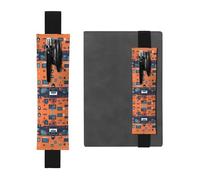 Porte-stylo en cuir noir WZYWHJ Hacker Attack Prints - Bande élastique en cuir PVC de qualité supérieure pour cahiers, journaux et planificateurs