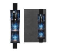 Porte-stylo en cuir noir YYHWHJDE brillant avec bande élastique réglable de 21,1 à 4,6 cm, convient à la plupart des ordinateurs portables, agendas