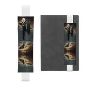 Porte-stylo en cuir pour marque-page LLKGOT Sea Lions on The Coast Printing pour journaux, agendas, planificateurs - Pochette à sangle réglable