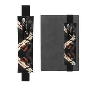 Porte-stylo en cuir pour marque-page LLKGOT Violon à la lumière du soleil pour journaux, agendas, planificateurs - Pochette à sangle réglable