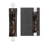 Porte-stylo en cuir pour marque-page RRKDOY le fantôme dans le tonneau imprimé pour journaux, agendas, planificateurs - Pochette à sangle réglable