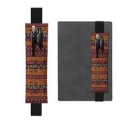 Porte-stylo en cuir tribal africain - Fournitures de bureau - détachable pour agenda, manuel, livre planifié, adapté