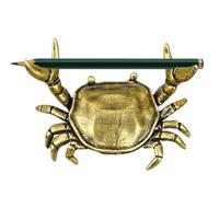 Porte-stylo en forme de crabe - Décoration de bureau en forme de crabe - Sculpture d'animal - Repose-crayons pour la maison, l'école, l'exposition