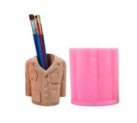 Porte-stylo en silicone en forme d'uniforme de médecin, plâtre, ciment - Organiseur de bureau - Accessoires de fabrication de bijoux - Décoration d'hôpital ou de bureau
