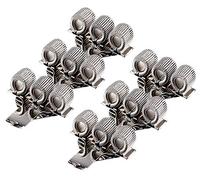 Porte Stylo Infirmière - 6 Pièces Métal Avec Clip Réglable et Poche Porte-Stylos à Trois Trous Argent