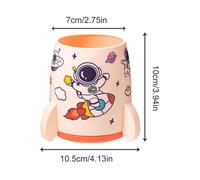 Porte-Stylo Mignon Rocket Sunshine,Tasse À Crayons Avec Astronome,Autocollant,Haute Capacité Pour Pinceau De Maquillage,Pinceau D'écriture - Type Pink