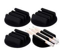 Porte-stylo mural en silicone auto-adhésif multifonction à 3 emplacements pour enseignants, étudiants, conseillers, écoles, maisons, salles de classe, dortoirs, espaces de travail, ciseaux, règles