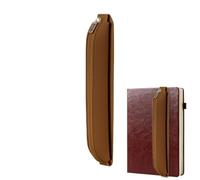 Porte-stylo portable en cuir PU avec sangle élastique, marron | Porte-stylo pour planificateurs, voyageurs, sac à main, calendrier, journaux, composition, agenda, tablier de voyage