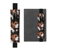 Porte-stylo pour carnet de notes avec bande élastique réglable - Joli motif beagle - En cuir synthétique - Pochette à crayons - Marque-page - Pour planificateurs, journaux, livres