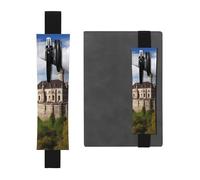 Porte-stylo pour carnet de notes avec bande élastique réglable - Marque-page - Monuments historiques de l'Arménie - En cuir synthétique - Pochette à crayons - Marque-page - Pour planificateurs