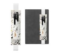 Porte-stylo pour carnet de notes avec bande élastique réglable, porte-crayons, notes de musique, marque-page en cuir synthétique, pochette à crayons, marque-pages, pour planificateurs, journaux