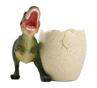 Porte-stylo pour dinosaures - Outil de simulation de résine | Seau de rangement rond de 13 cm, 445 g, série Tyrannosaurus Rex, décoration de table pour articles de papeterie créative pour