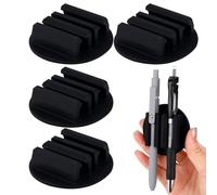 Porte-stylo pour porte-bloc - 3 emplacements multifonction en silicone auto-adhésif - Organiseur de bureau pour stylo de bureau | pour étudiants, artistes, secrétaires, conseillers, maison, hôpital