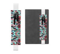Porte-stylo réglable en cuir avec combinaison rayée, marque-page, porte-stylo, parfait pour la rentrée scolaire, cadeaux de Noël
