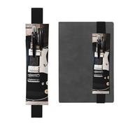 Porte-stylo réglable en cuir imprimé guitare musicale - Pochette détachable pour journaux et planificateurs manuels
