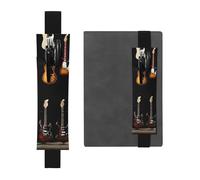 Porte-stylo réglable en cuir imprimé guitares - Pochette détachable pour journaux et planificateurs manuels