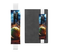 Porte-stylo réglable, marque-page avec bande élastique blanche, imprimé tennis éclair, pochette à crayons en cuir, pour journal ou carnet