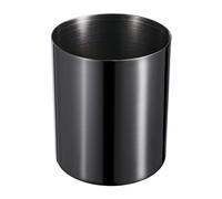 Porte-stylo Rond en Acier Inoxydable 304 Noir - Lot de 2, Organisateur de Bureau, Support de Maquillage, Rangement de Cuisine, Décoration de Table Basse, Pour Bureau,Îlot de Cuisine, Coiffeuse