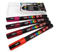Porte-Stylos De Marqueur De Peinture Uni POSCA PC-3M De 4 Teintes Rouges