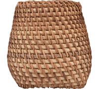 Porte-stylos en rotin tressé à la main Organisateur de bureau Cylindrique Office Home Tea Set Storage Basket