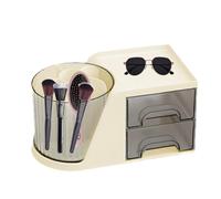 Porte-stylos rotatif - Multi-Compartiments avec Rotation 360° et Tiroirs - Rangement maquillage esthétique pour bureau | Pour Fournitures De Bureau, Art, Cosmétiques, Bijoux, Coiffeuse Et Table De Che