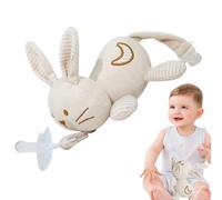 Porte-sucette Animal - Support doux et douillet, peluche confortable douce pour la peau, mignon copain | Chaîne anti-chute bébé fête d'enfant, nouveau-né, 0 mois plus, voyage usage