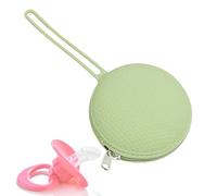 Porte-sucette en silicone, sacs en silicone pour les voyages | Pochette de rangement portable en silicone pour voyage | Petit sac de rangement en silicone avec fermeture éclair et corde pour clés d'ar