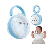Porte-Sucette pour Bébé - Boîtier Et Chaîne Pour Sucettes - Housse Anti-Poussière Incluse - Accessoires Bébé Nomades Garçons Filles Voyage Extérieur