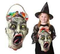 Porte-Sucrerie d'Halloween avec Poignée - Seau à Bonbons Décoratif pour les Fêtes et Décorations