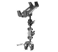 Porte-tablette en tapis roulant - 1,2-5,4 cm, pince à montage réglable pour tablettes avec support de téléphone pour les appels vidéo, l'entraînement en fitness, l'entraînement à domicile, la machine