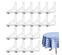 Porte-tableurs - Clip De 20 Pièces pour des Événements Extérieurs Et Intérieurs | Acier Inoxydable avec Conception De Pince Sécurisée, Maintient Les Couvercles De Table en Place pour Le Camping De No