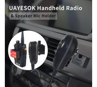 Porte Talkie Walkie Voiture,Support Micro Radio CB avec Film Adhésif 3M Universel pour Motorola Kenwood Yaesu Midland Quansheng (Noir,1)