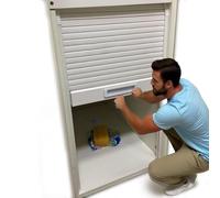 Porte Tambour décorative flexible avec poignée et kit de rail, système de porte de garage à tirer vers le bas pour cuisine et magasins, design personnalisable (81,3 x 111,8 cm / 32x44in)