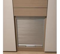 Porte Tambour for Armoire, Portail Coulissant en Plastique ABS, Kit De Portes Tambour Faciles À Installer avec Vis, Gain De Place(32x42” (81.3x106.7cm))