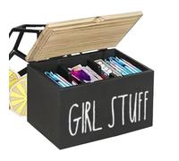 Porte-tampon De Salle De Bain - Conteneur De Rangement En Bois Avec Couvercle, Organisateur À Compartiments Divisés, Boîte De Fournitures D'hygiène Féminine, Système Discret D'aménagement Des Toilette