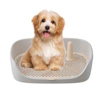 Porte-tampon pipi pour chiot | Support pour tapis de pipi intérieur et extérieur - Pot de toilette pour chien avec mur de protection, bac à litière intérieur ouvert pour plateau d'entraînement aux toi